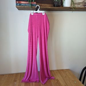 High Waisted hot pink stretch pants